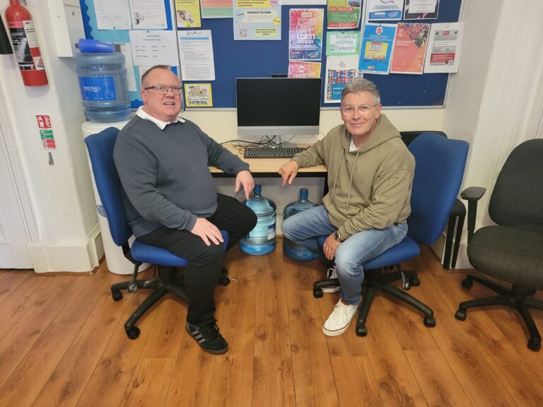 Service Manager Stephen Dennison with MD Freddie King